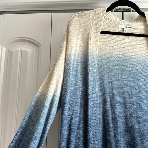 WOMENS SONOMA OPEN FRONT OMBRÉ CARDIGAN - Picture 5 of 6